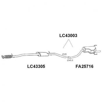 Silencioso Trasero VEGAZ LS-122