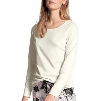 CALIDA Favourites Dreams Langarm-Shirt Damen, XL, Weiß