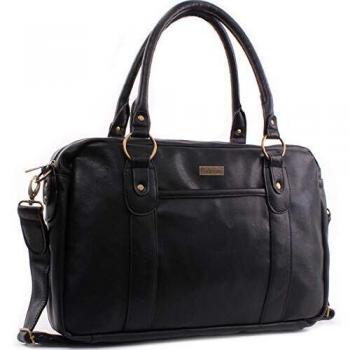 Kidzroom 030‑8093‑1 „Vision of Love“ Wickel­tasche – schwarzes PU‑Leder, dekorative Nieten