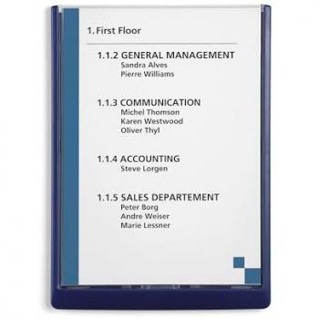Durable Click Sign Info-Display, B 210 x H 297 mm, blau, 5 Stück
