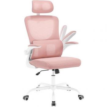 Sillón Ergonométrico Woltu Rosa con Soporte para la Espalda