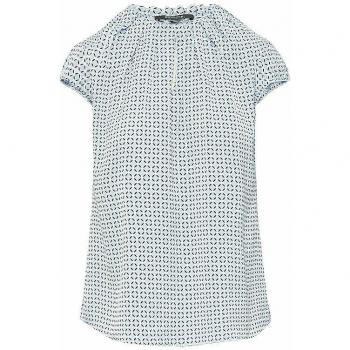 Comma Langarm-Satinbluse mit Raffung, Regular Fit
