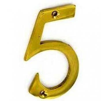 SECURIT S2505 Brass Number 5 75mm