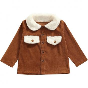 Chaqueta de manga larga con cuello vuelto para niños