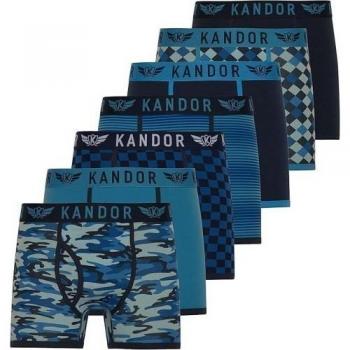 Kandor Men’s Jeckers Dark Grey Boxers Set – 7 Units, Large