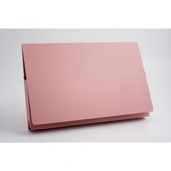 Document Wallet Full Flap Foolscap 270gsm Pink Pack 50