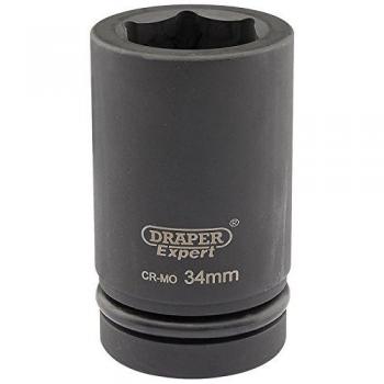 DRAPER Expert 1 Drive Deep Hexagon Impact Socket Metric 34mm