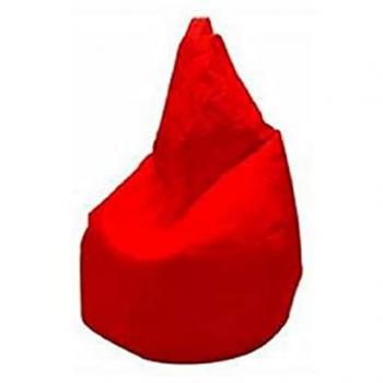 Pouf Pera Rosso in Nylon con Imbottitura in Polistirolo 80x120h cm Sfoderabile