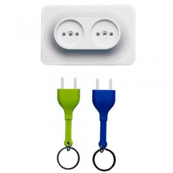 Dual Key Ring “Qualy” – Blaue Aufbewahrung mit 3M‑Kleber