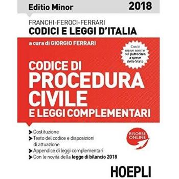 Codice di procedura civile 2018. Ediz. minore