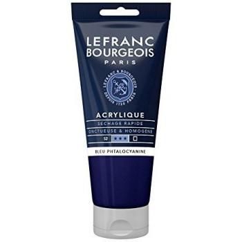 Peinture Lefranc & Bourgeois Acrylique Fine, 80ml, Bleu Phtalocyanine