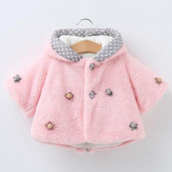 Autumn Winter Floral Jacket for Girls with Ears