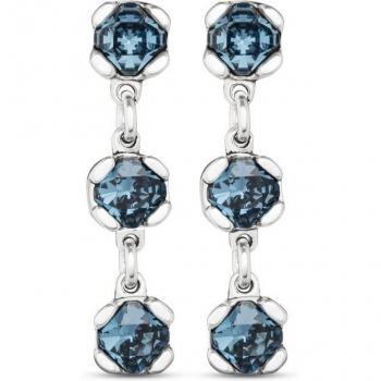 UNOde50 Faceted Blue Crystal Dangle Earrings