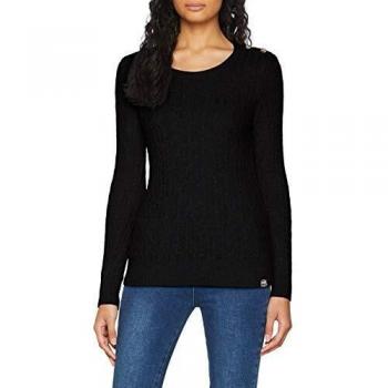Superdry Croyde Cable Knit Pull, Bleu, Talle : Grande, Taille Fabricant : M