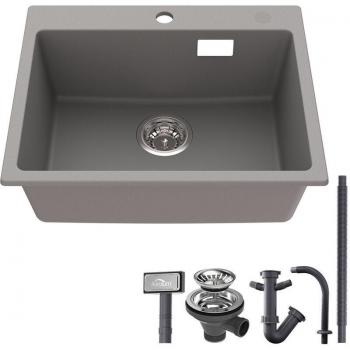 BALIMO Einbauspüle für 60 cm Unterschrank, Grau
