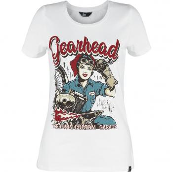 Queen Kerosin Women's Rockabilly T-Shirt in White