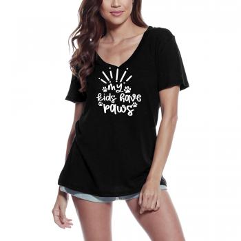 Camiseta de mujer ULTRABÁSICA Mis hijos son peludos