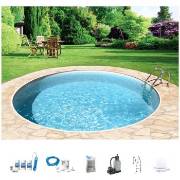 MY POOL BWT Runden Schwimmbecken mit karibischer Sandfolie (H 150 cm)