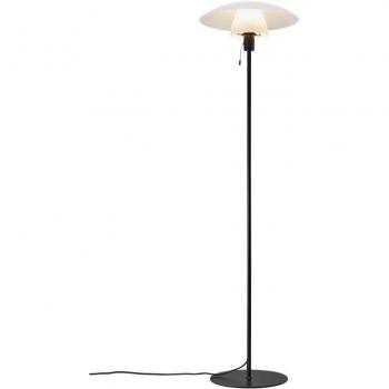 Lámpara de pie Verona de cristal negro 150 cm
