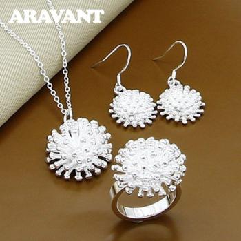 925 Silver Christmas Firework Jewelry Set