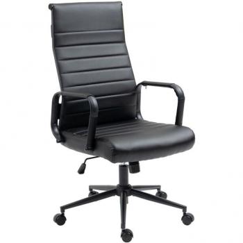 Chaise de bureau avec accoudoirs et système de bascule en PVC