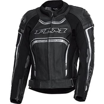 Schwarze Lederkombijacke Damen FLM 3.1 (Größe 44) – Motorradsicherheit