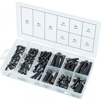 KS Tools Metric Hexagon Screws Collection – 106 Units (970.0390)