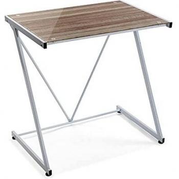 Mesa de estudio Ulrika, medidas 76x51x76 cm, color marrón y blanco