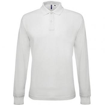 Polo Hombre Asquith 2XL Manga Larga Blanca