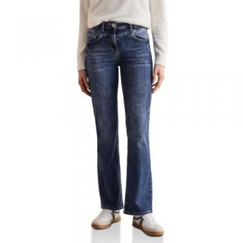 Cecil Bootcut-Jeans in Mid Blau