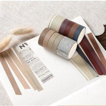 10 Rolls of Forest Color Washi Tape