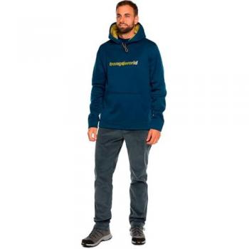 Sudadera Trangoworld Login Azul Marino Logo Amarillo