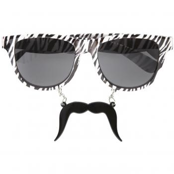 Accessoire Lunettes Moustache Zébrées