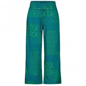 Pantalon Vert à Imprimé Patchwork pour Femme Cecil M