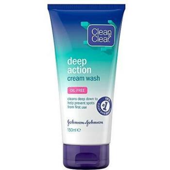 Clean & Clear Deep Action Wash Cream, White, 150 ml (Pack of 1)