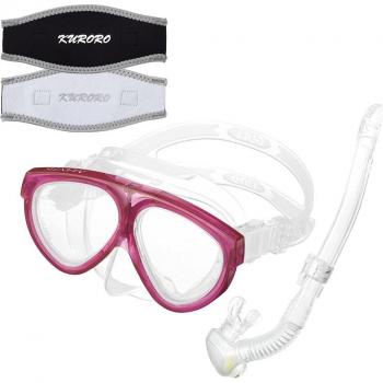GULL Mantis 5 Rose Pink Silicone Mask, Clear Snorkel and Stable Layer