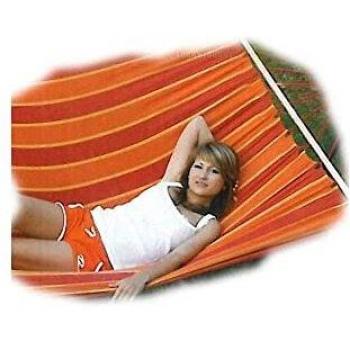 Hamac Bahamas XL Rayé 200x150 cm Orange/Rouge