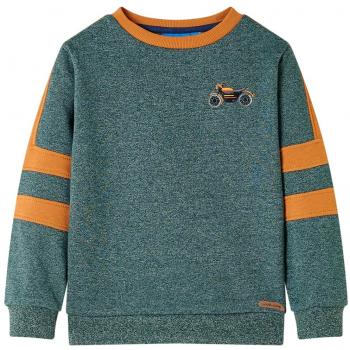 Sudadera Infantil Verde Oscuro Melange Talla 128