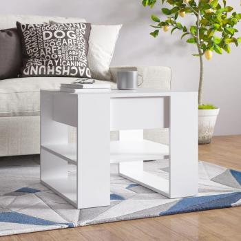 VidaXL Weißer Couchtisch 55,5x55x45 cm Holzwerkstoff
