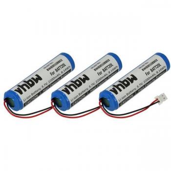 Vhbw 3x Rechargeable BATT20L Battery for Digital Radio (2200 mAh, 3.7 V, Li-Ion)