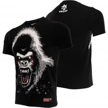 Breathable Cotton T-Shirt with Gorilla Pattern for Gym and Running
