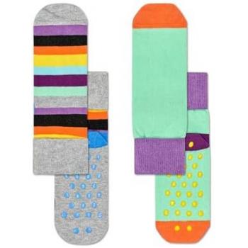 Calcetines para Niños (2-Pack) Antideslizantes a Rayas Talla 12-24M