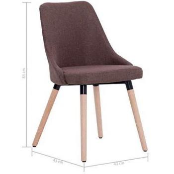 Elegancia Rústica 2 Sillas de Comedor con Tapizado Marrón