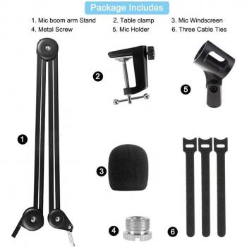 Schwenkbarer Mikrofon Boom Arm mit Scherenaufhängung