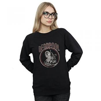 Marvel Deadpool Retro Circle Sweatshirt – Black