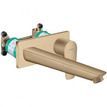 Mitigeur encastré Talis E (Bronze Brossé) + Bonde libre + Corps de montage – Hansgrohe