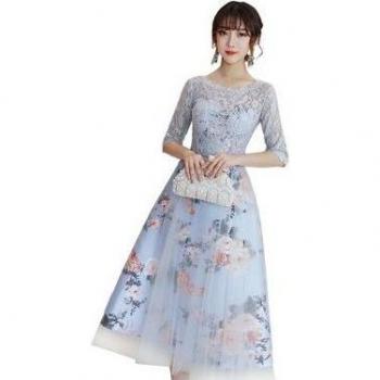 DongCMY Flor de Dama: Vestido Corto para Dama de Honor