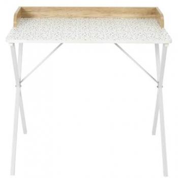 Bureau Blanc Rebord Étincelant