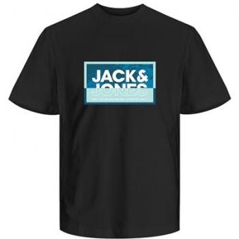 Jack & Jones Junior Jcologan Black Summer Print Tee