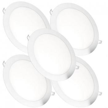 Pack de Downlights LED Empotrables 18W, 1440 lm, Ø 200-205 mm, Blanco Cálido 3000 K